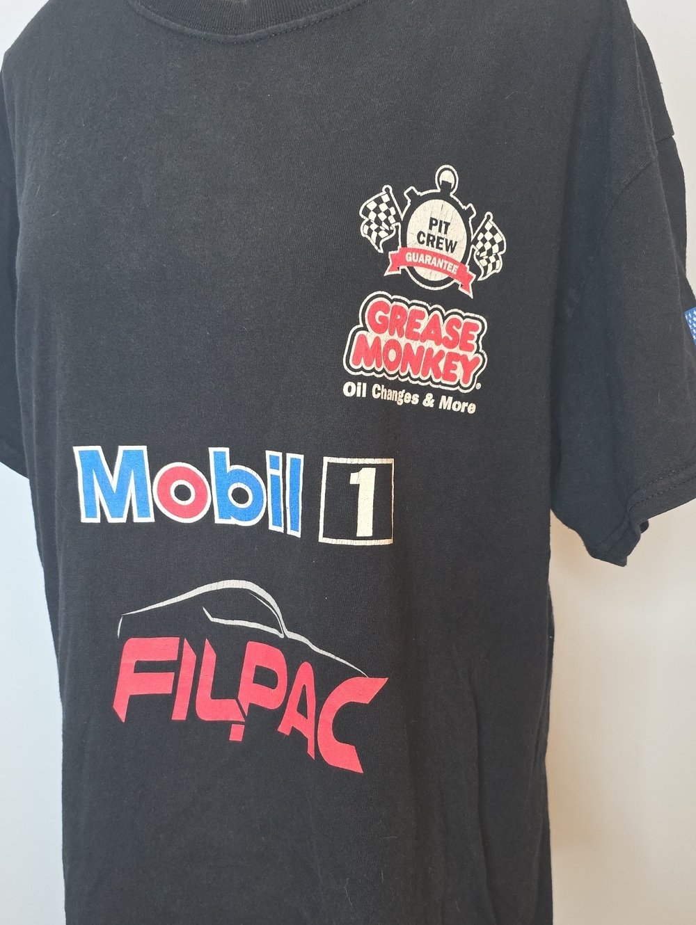 Vintage Grease Monkey Mobil 1 Black T Shiry